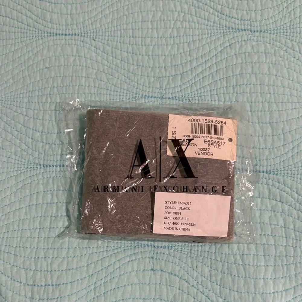 Armani Exchange Leather Wallet with Strap
